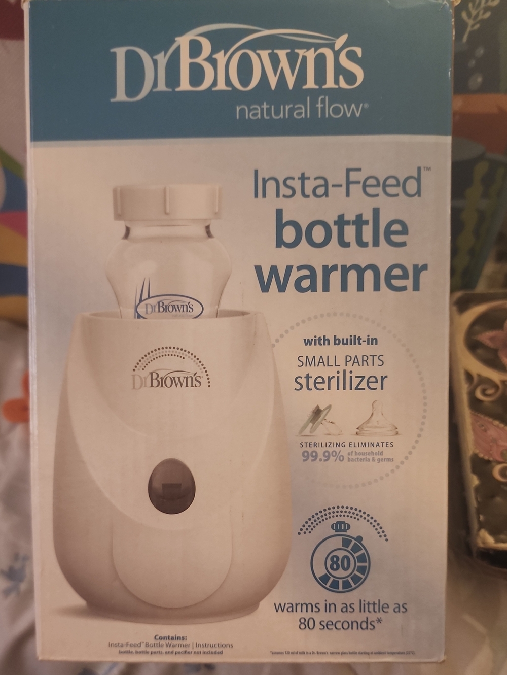 Dr. Brown's White Insta-Feed Bottle Warmer with Built-In Sterilizer